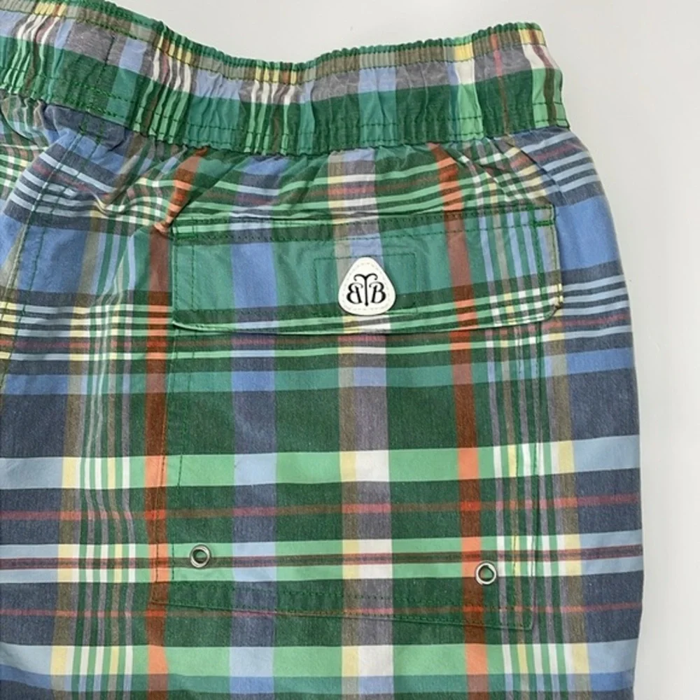Brooks Brothers men’s Size Small plaid‎ swim trunks shorts. 7